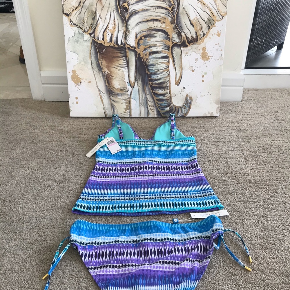 Blue-Rod Beattie-Tankini Bikini bathing suit.